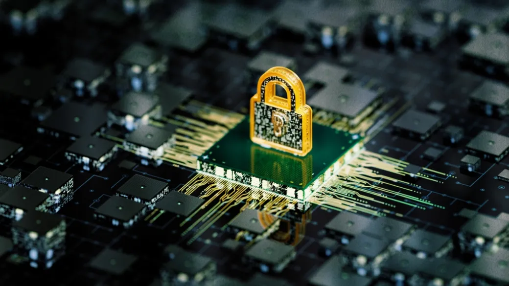 Układ scalony z symbolem kłódki — oferta specjalna PEPIX na usługi cyberbezpieczeństwa